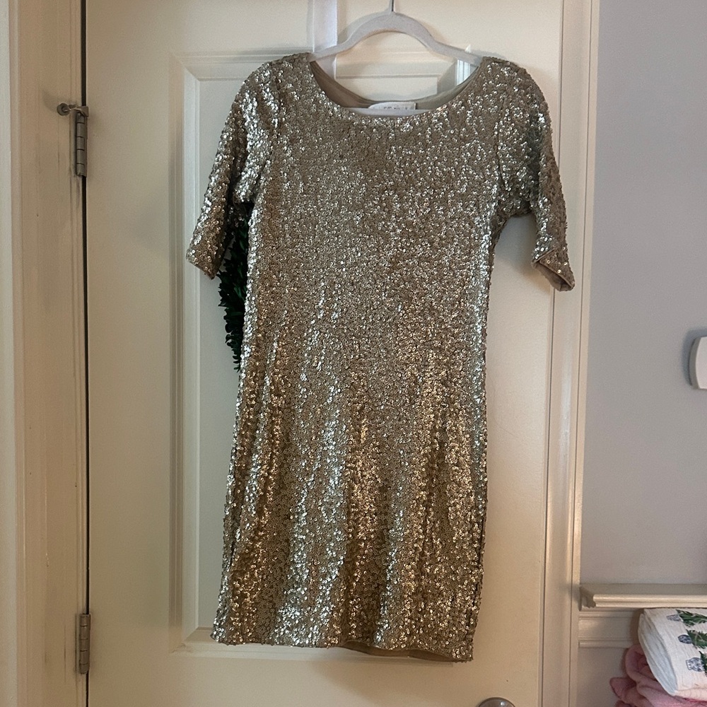Gold Sequin Dress